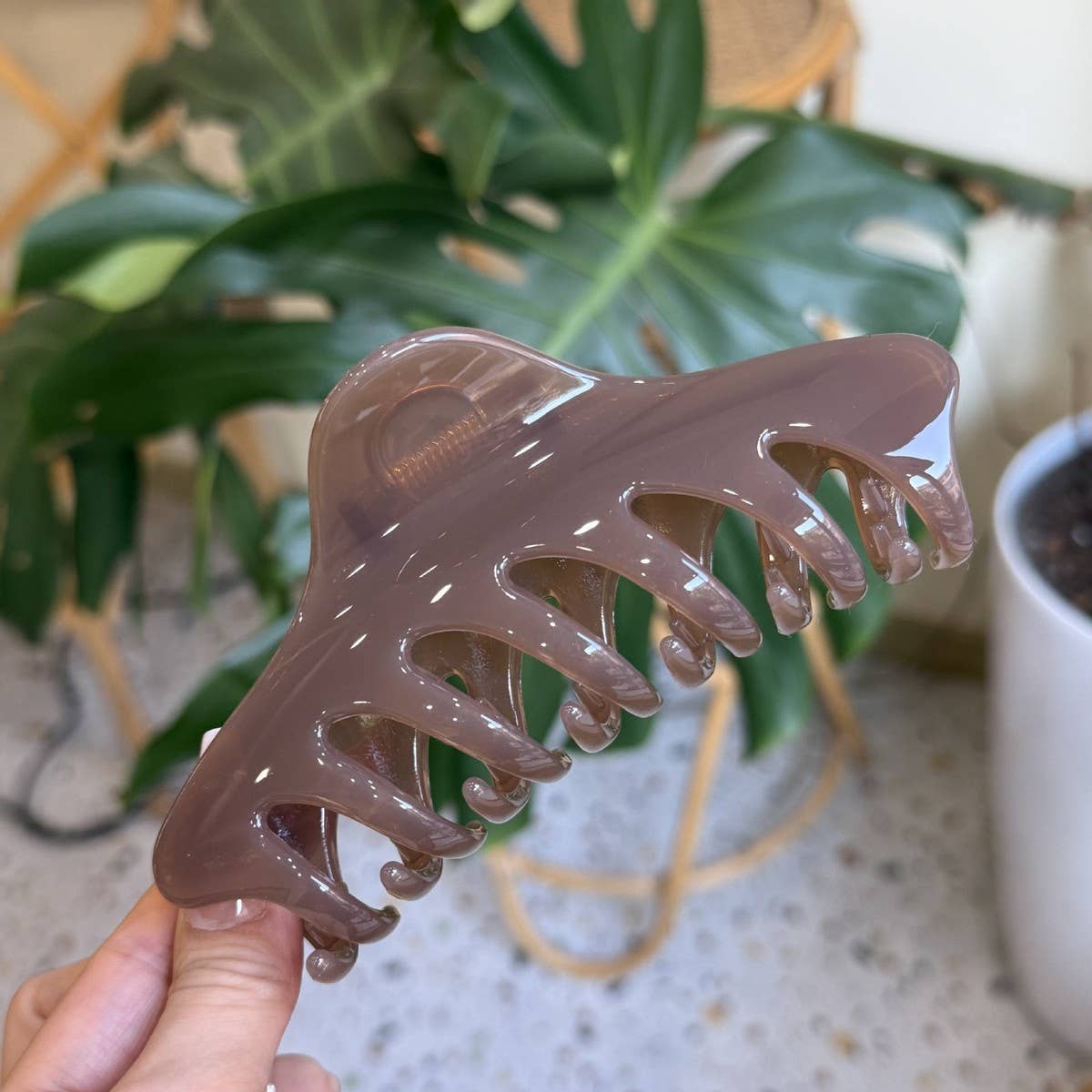 CWAHA4584_NEW SIMPLE BUTTERFLY BUCKLE KEEL HAIRPIN