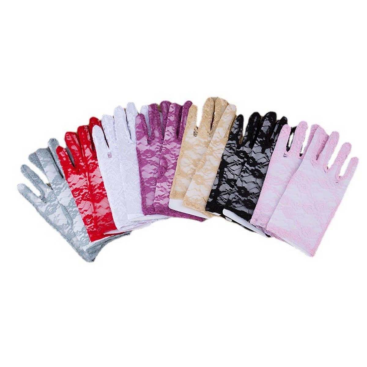 CWAG0288_SHORT LACE SUN PROTECTION WEDDING BRIDE GLOVES