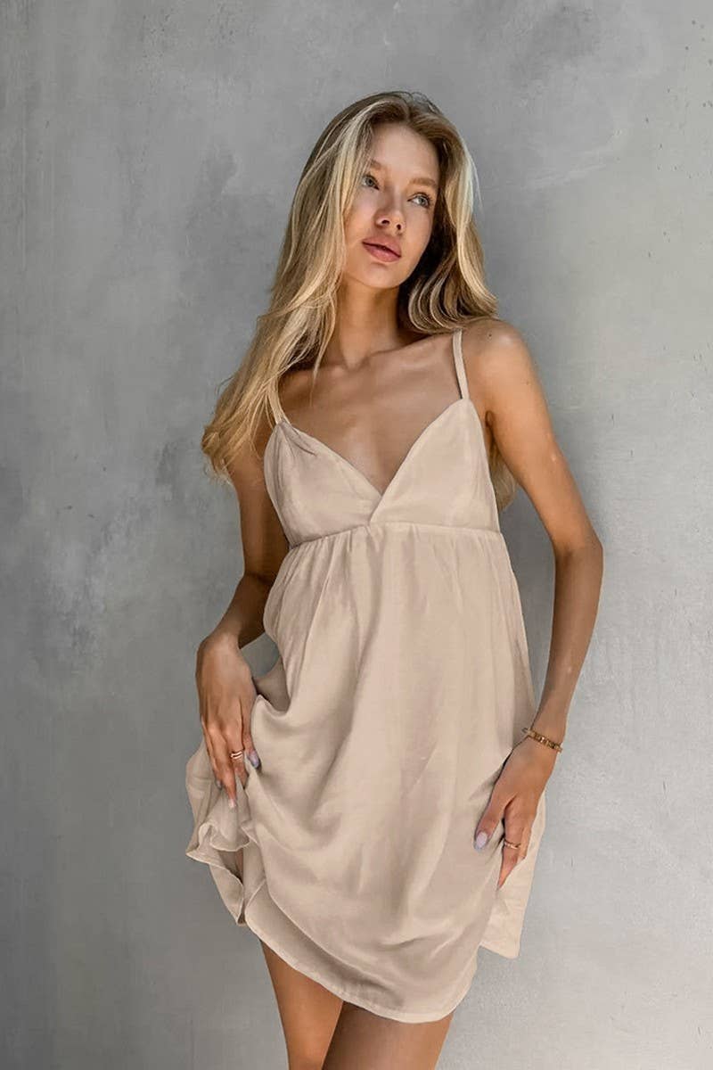 CWSPJ0172_WOMEN'S SHORT SUSPENDER HOME WEAR NIGHTDRESS