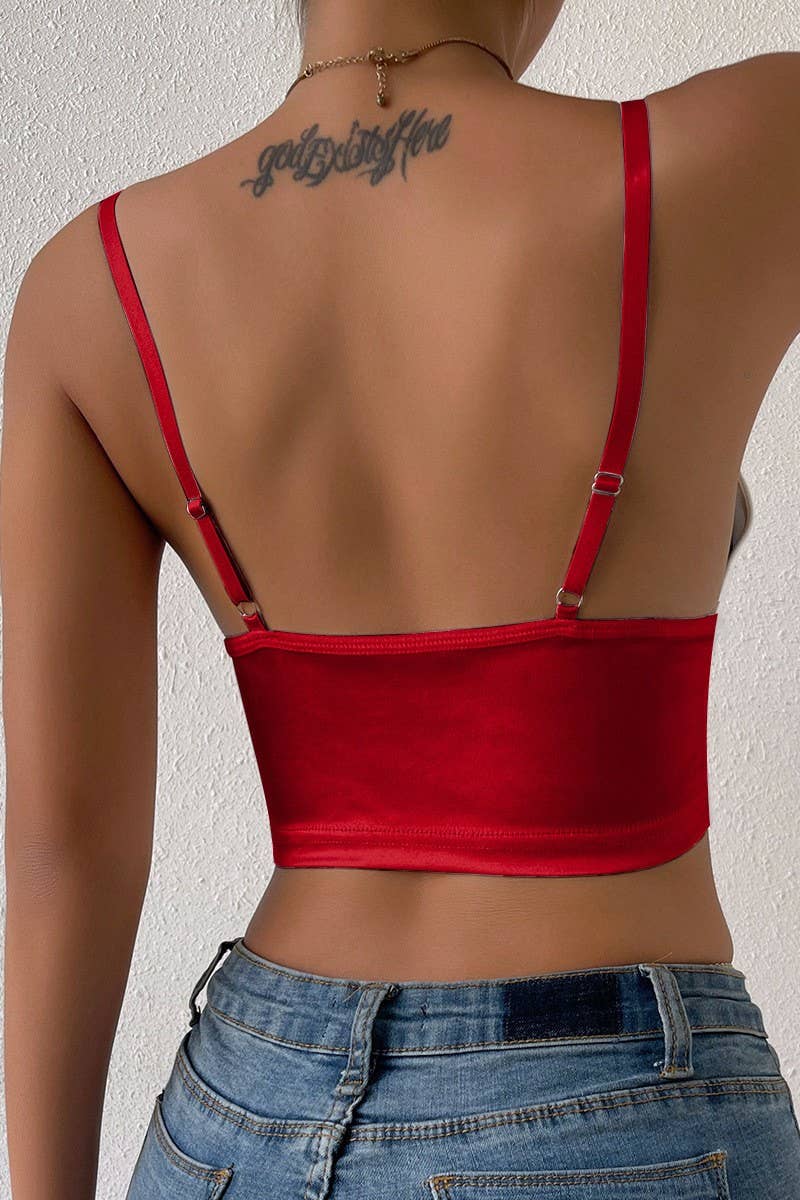 CWTHT0170_NAVEL-EXPOSED SOLID COLOR LOW-CUT HALTER TOP