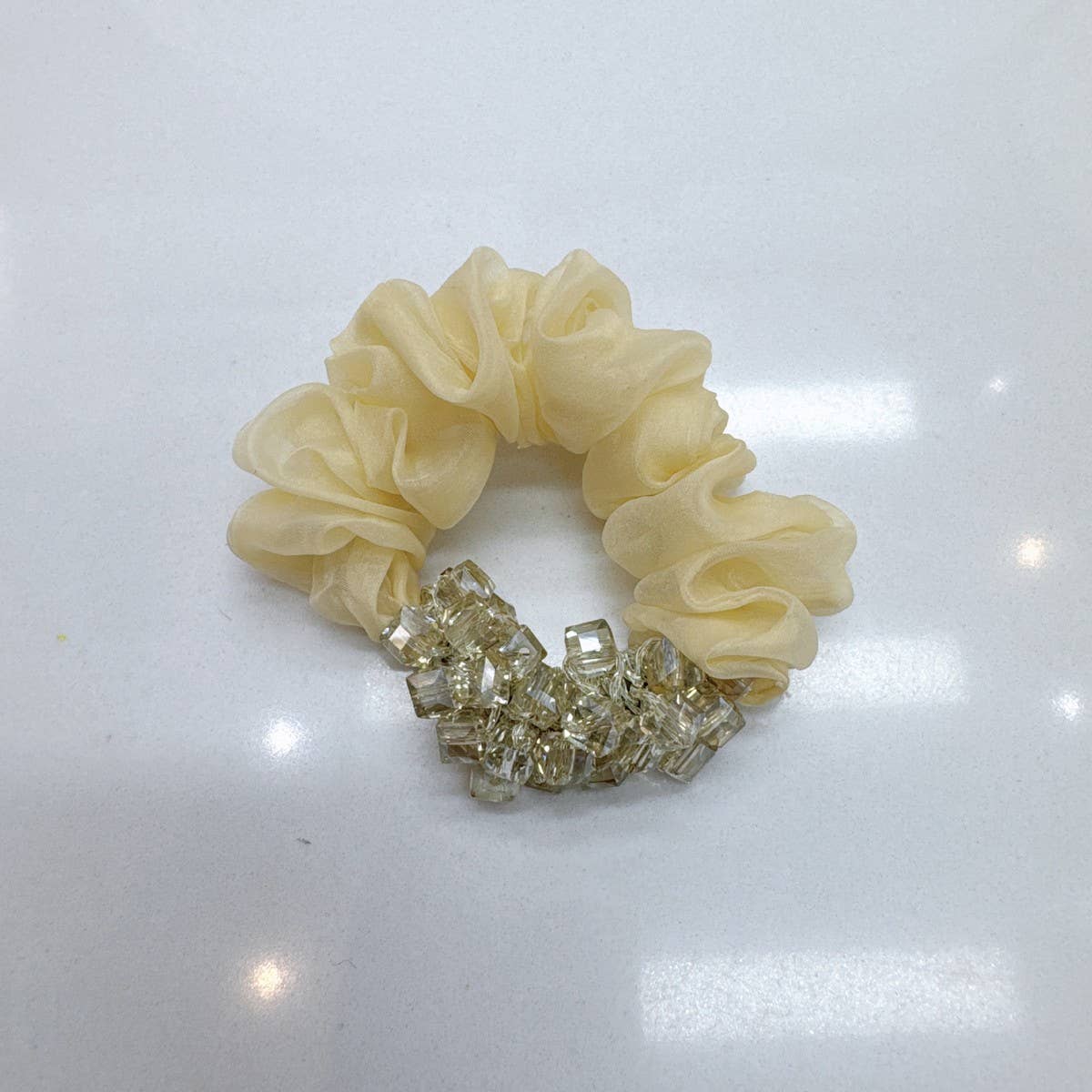 Elegant Square Crystal Scrunchie Cute Hair Tie