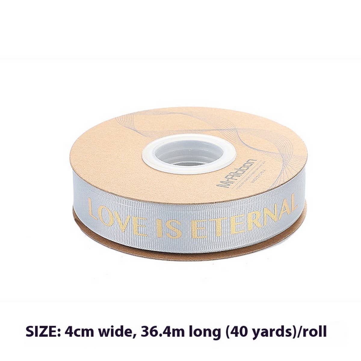 GOLD STAMPED THREADED RIBBON DIY BOW RIBBON