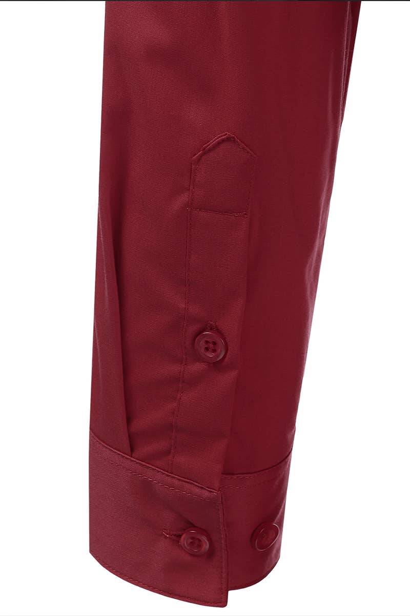 CWTSTL709_3/4 Sleeve Button Down Collar Shirt Blouse