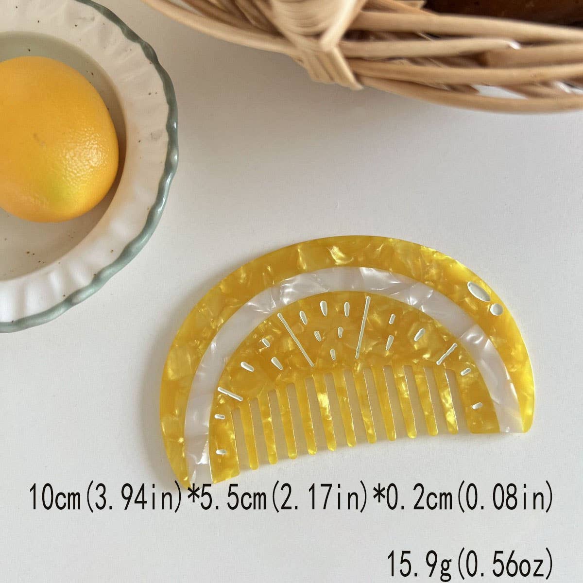 CWAHA07730_CUTE FRUIT ICE CREAM BURGER ACETATE HAIR COMB