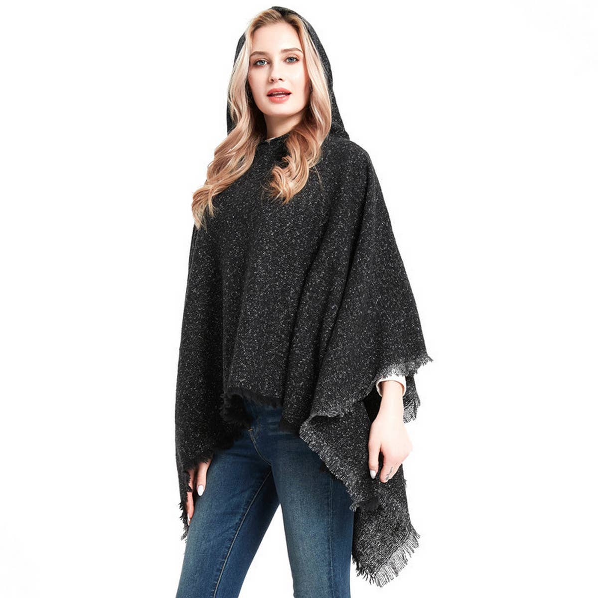 2024 NEW STYLE PULLOVER HOODED CAPE SHAWL_CWASC1205