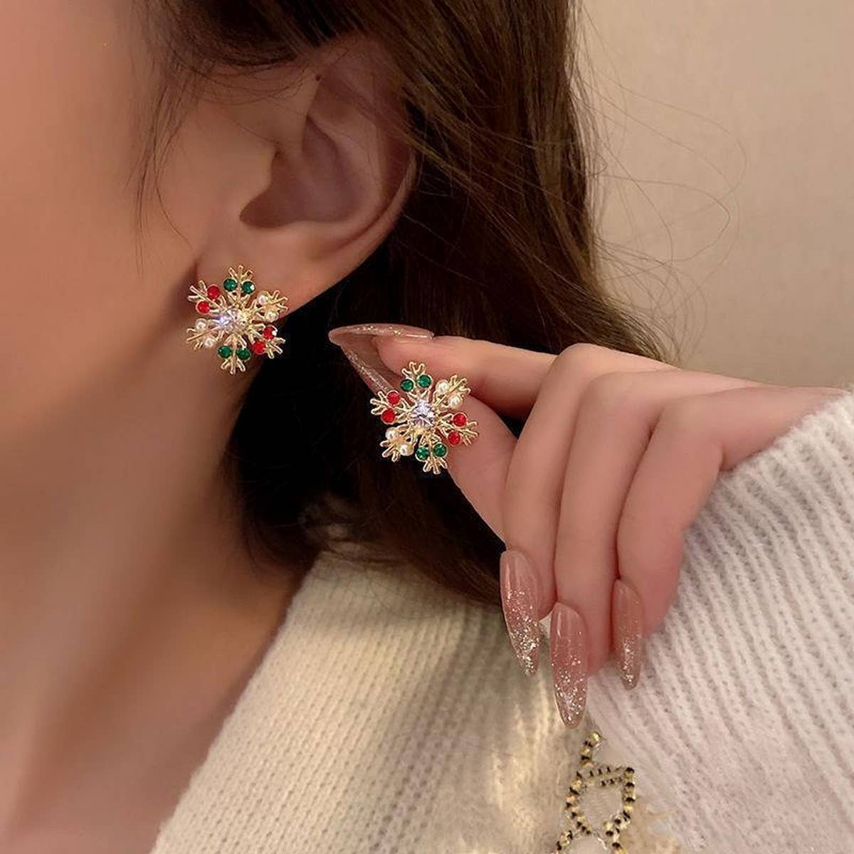 2024 NEW CHRISTMAS HAT SHEEP EARRINGS_CWAJE2404