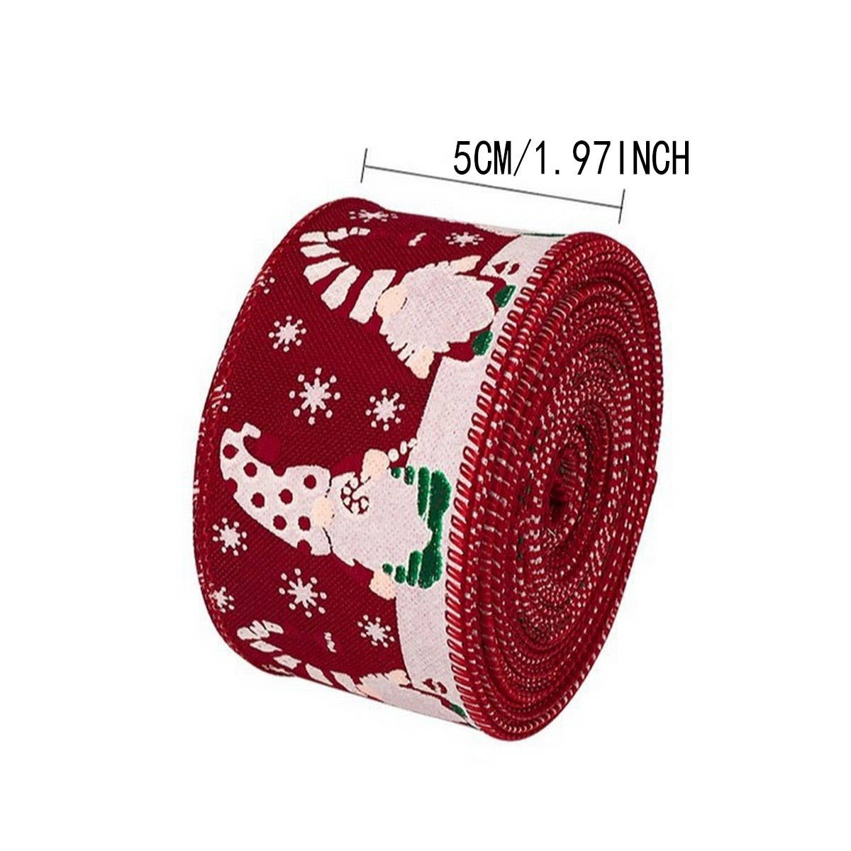 CWMM10199_SANTA CHRISTMAS RIBBON TREE BOW ORNAMENTS