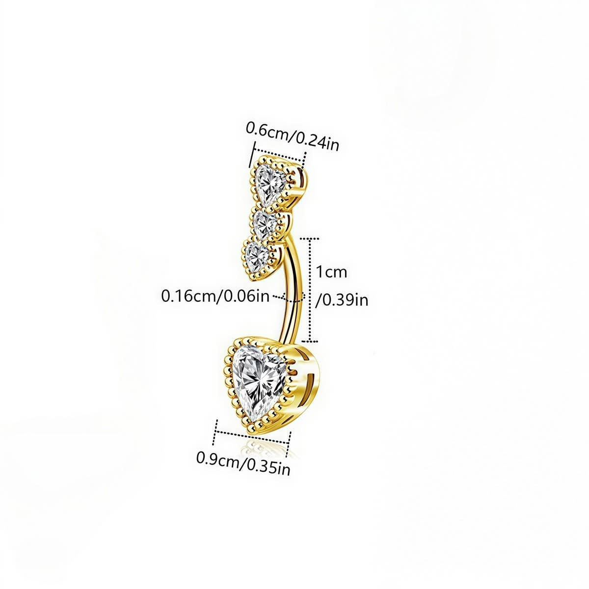 Punk Heart Navel Ring Fashion Body Piercing_CWMM9371