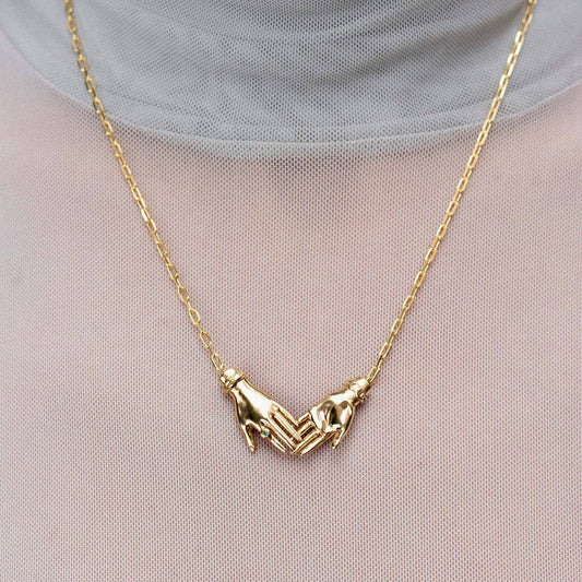 Fashion Palm Devil Eye Clavicle Necklace_CWMM5508