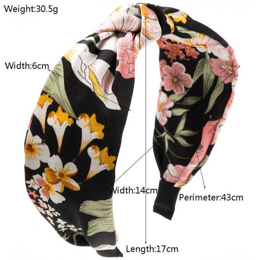 NEW WIDE-BRIMMED FLOWER BOHEMIAN HEADBAND_CWAHA1778