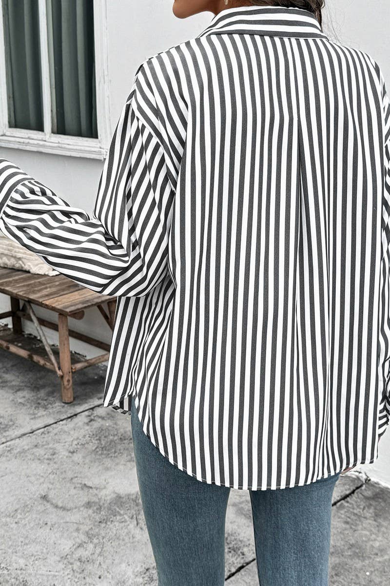 CWTSTL00962_STRIPED LONG SLEEVE LIGHTWEIGHT SHIRT JACKET