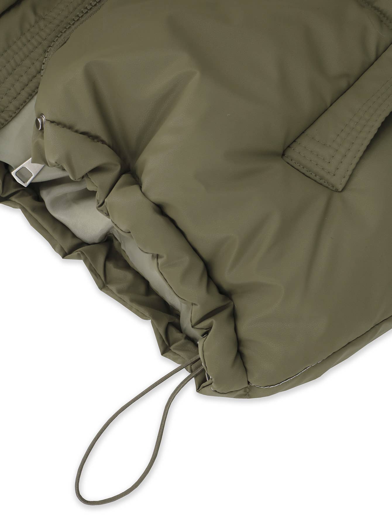 Cotton-padded stand-up collar waistcoat