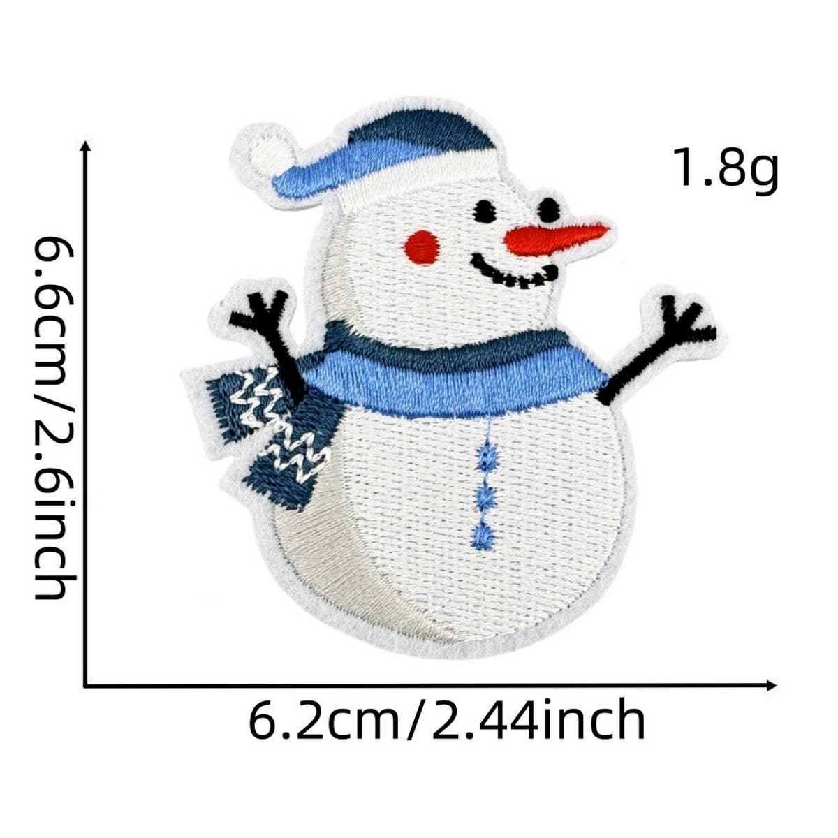 WINTER BLUE CHRISTMAS GRAFFITI EMBROIDERED PATCH