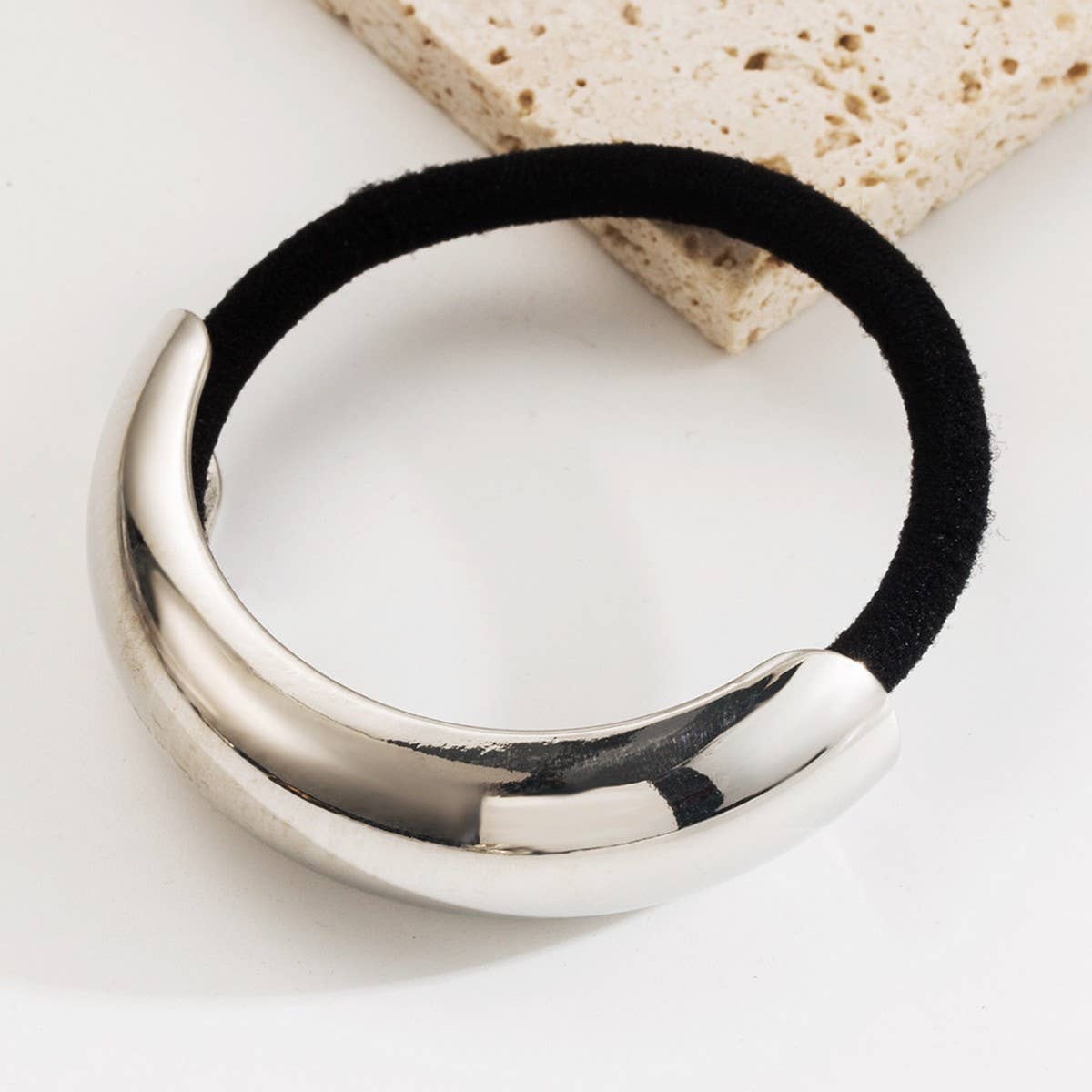 Minimalist Metal Cross Hair Tie for Ponytails