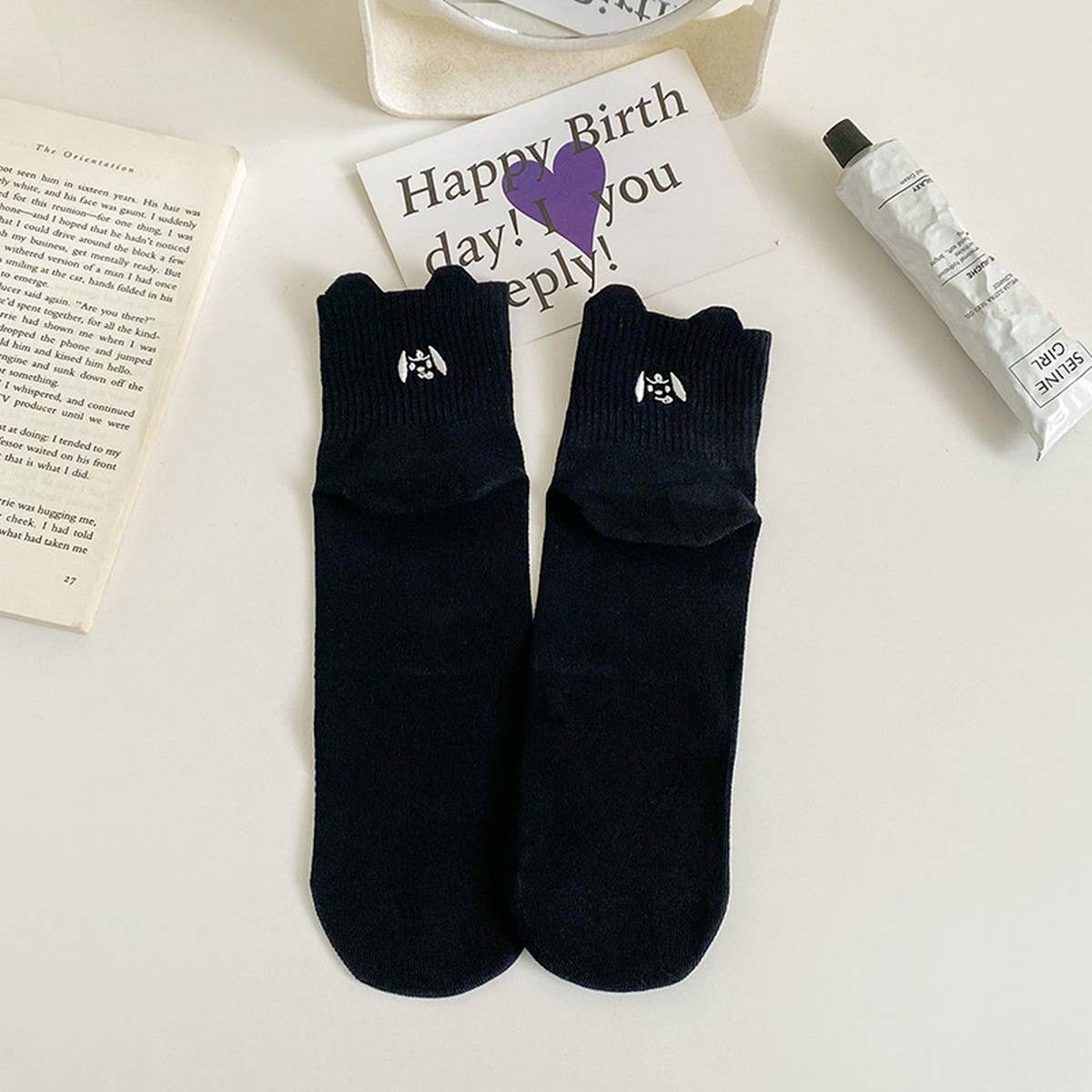 CWMS2497_SPRING AND SUMMER BREATHABLE FUNNY WOMEN'S SOCKS