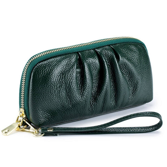 TOP LAYER COWHIDE FASHIONABLE LONG LEATHER WALLET_CWAB3781