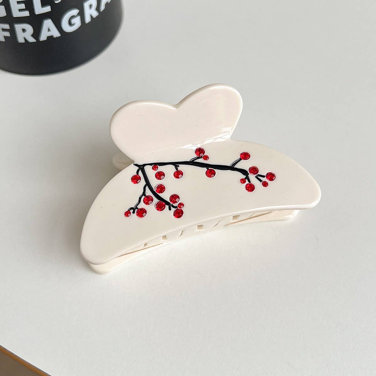 Elegant Plum Blossom Large Acetate Hair Clip