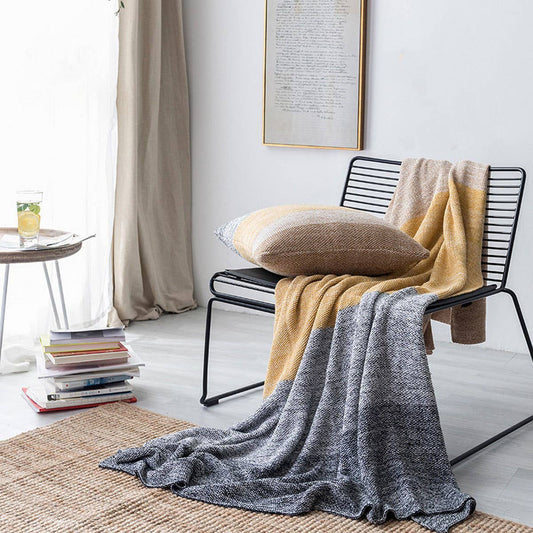NEW FOUR-COLOR GRADIENT THROW BLANKET SOFA COVER