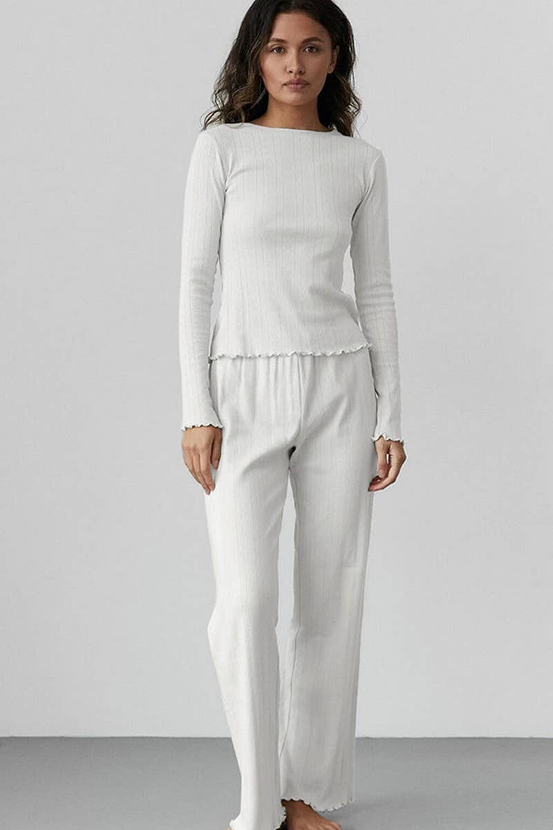 CWSPJ00526_KNIT HEART PAJAMA SET WOMEN 2 PIECE LOUNGEWEAR