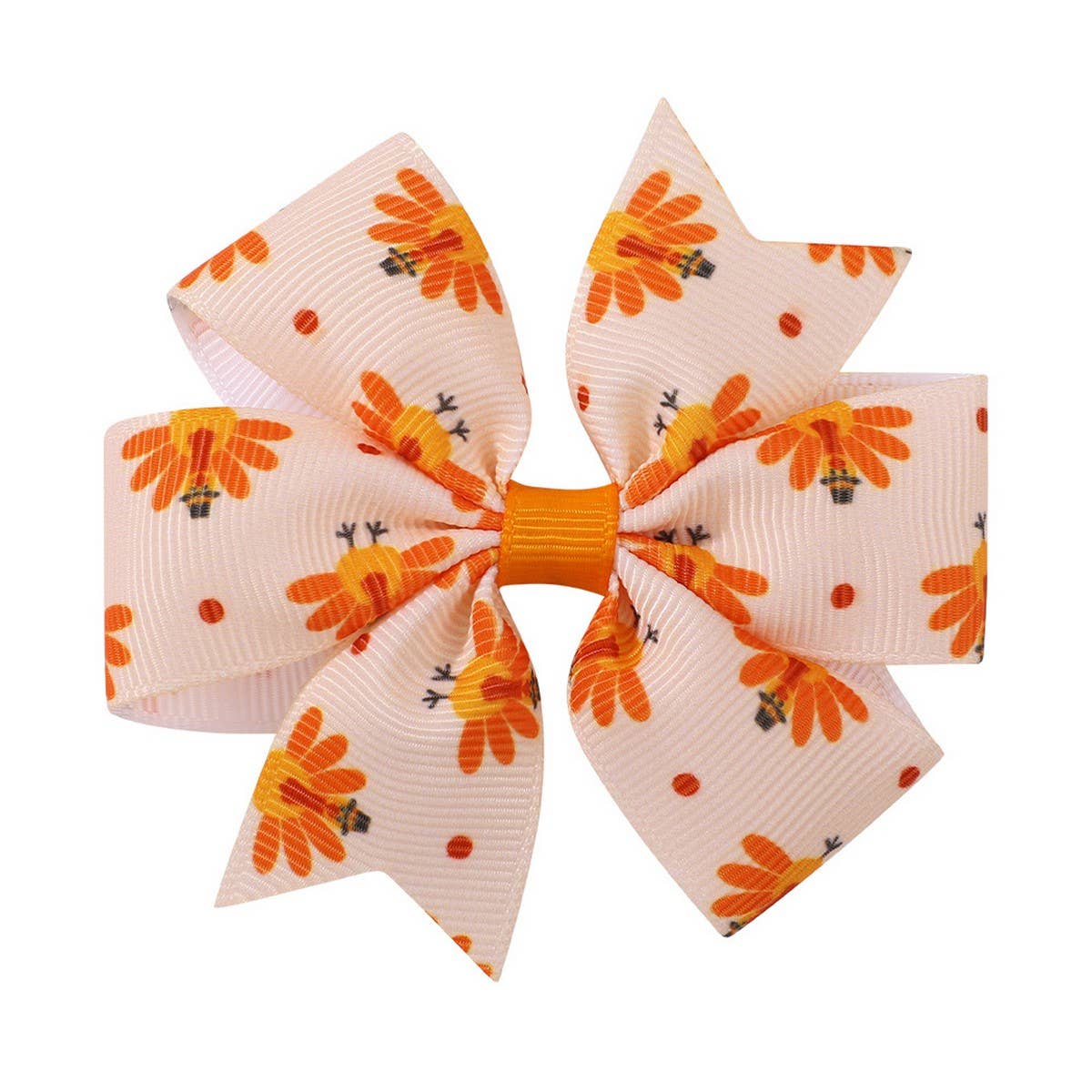 Thanksgiving Turkey Pumpkin Tail Hair Clip