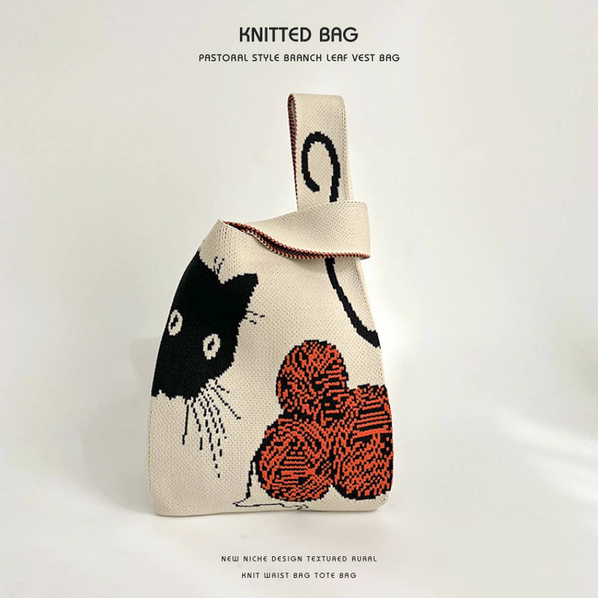 CARTOON ANIMAL SERIES KNITTED HANDBAG_CWAB2372