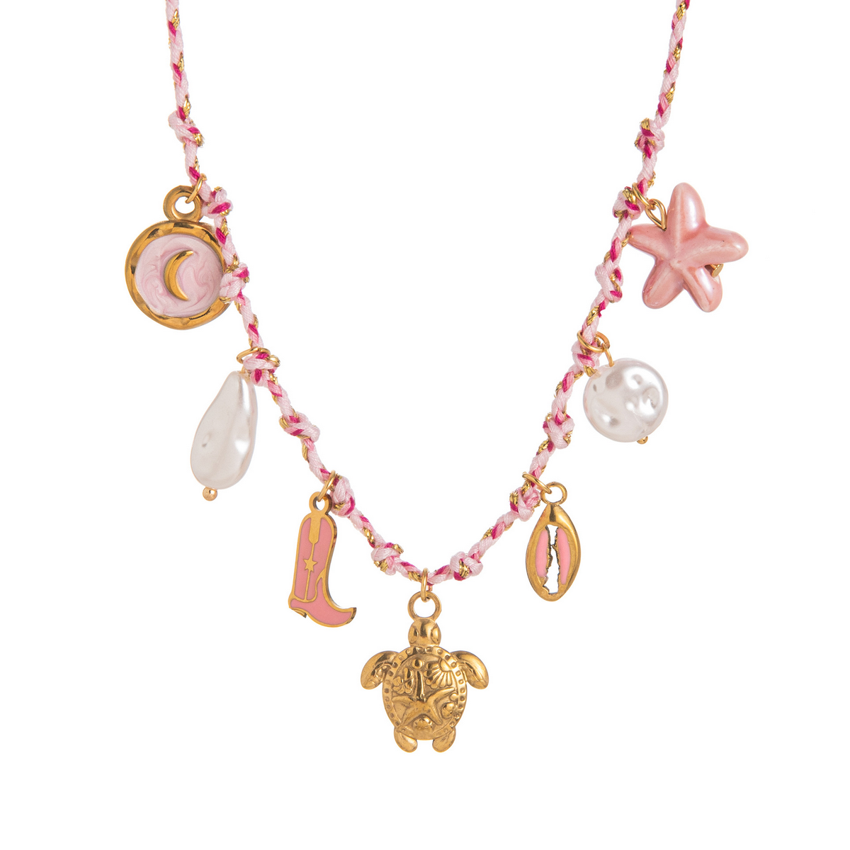 Starfish Pearl Heart Necklace??œDopamine Summer Vibe_CWMM6964