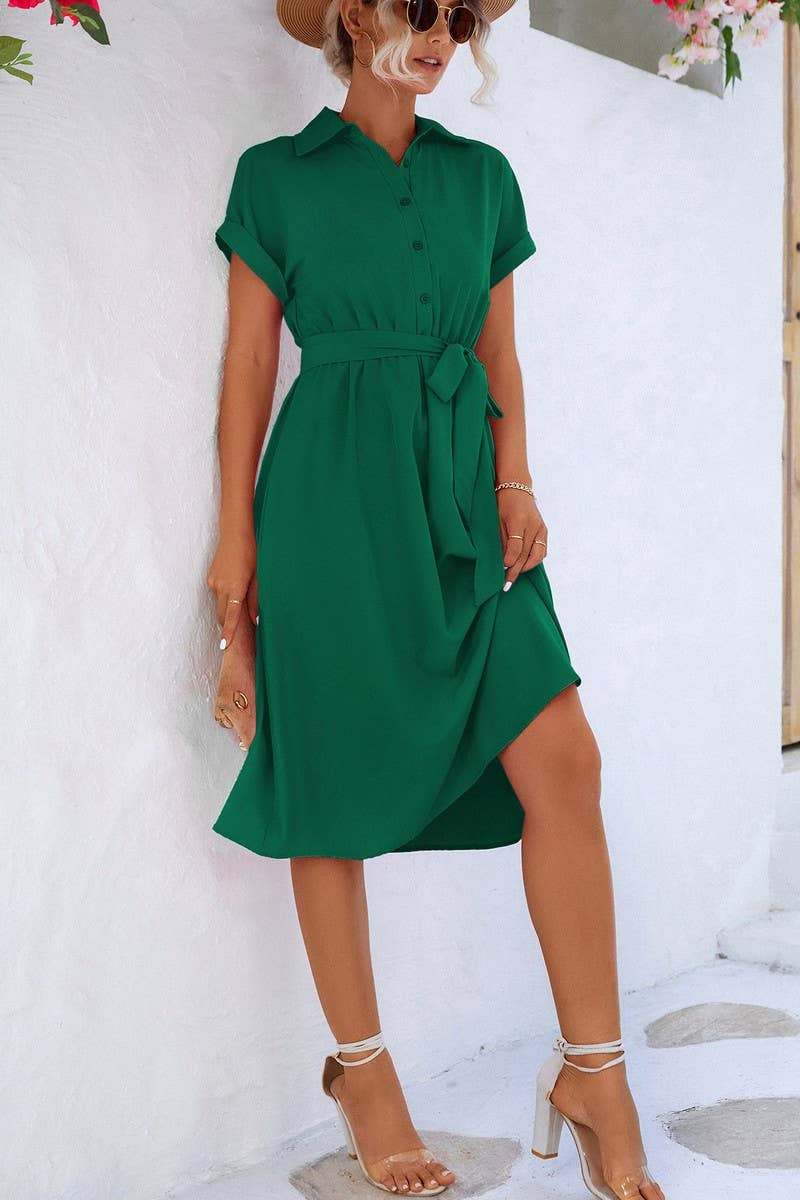 CWDSD7109_NEW SPRING AND SUMMER SHIRT LACE DRESS