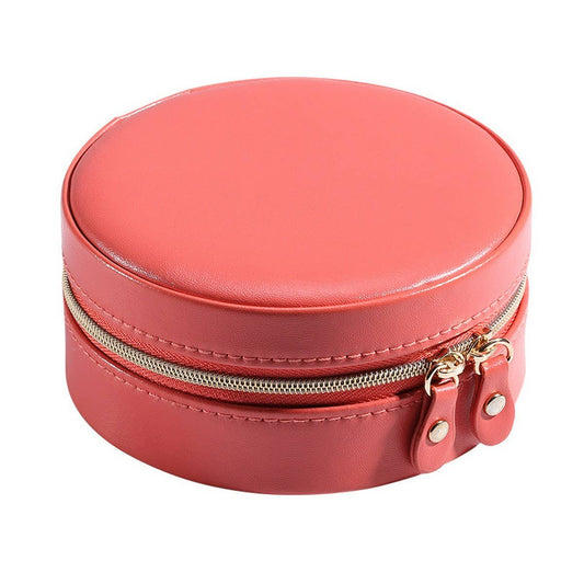 TRAVEL PORTABLE ROUND JEWELRY STORAGE BOX