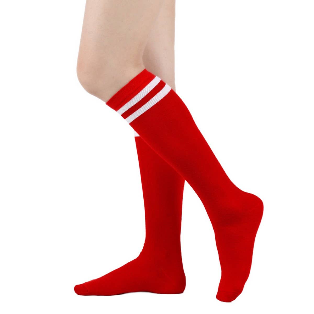 CWMS02670_STRIPED KNEE HIGH SOCKS WOMEN GIRL STYLE