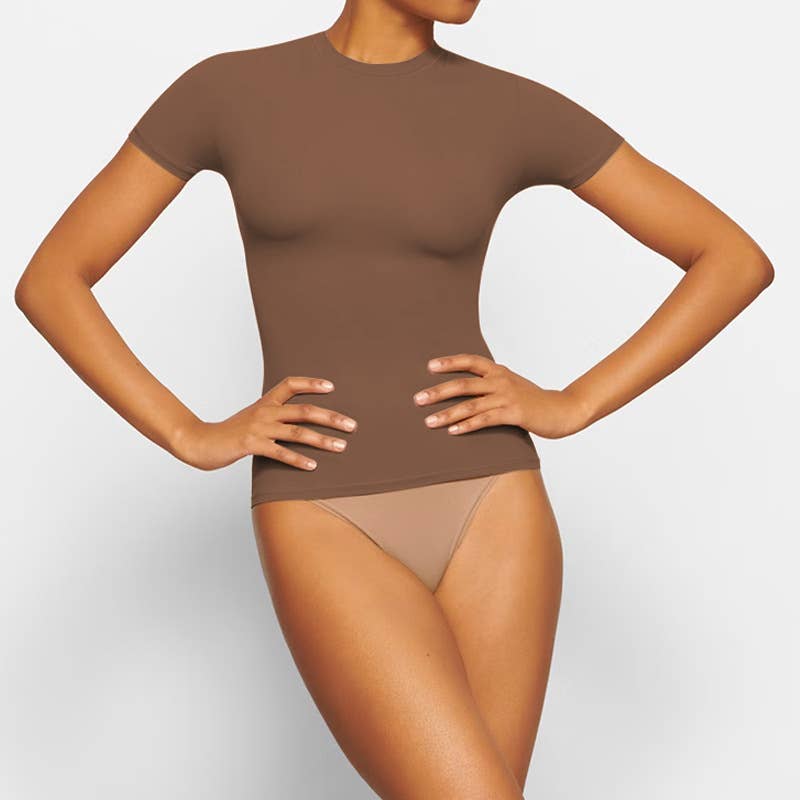 Crew neck slim-fit Hottie solid color T-shirt