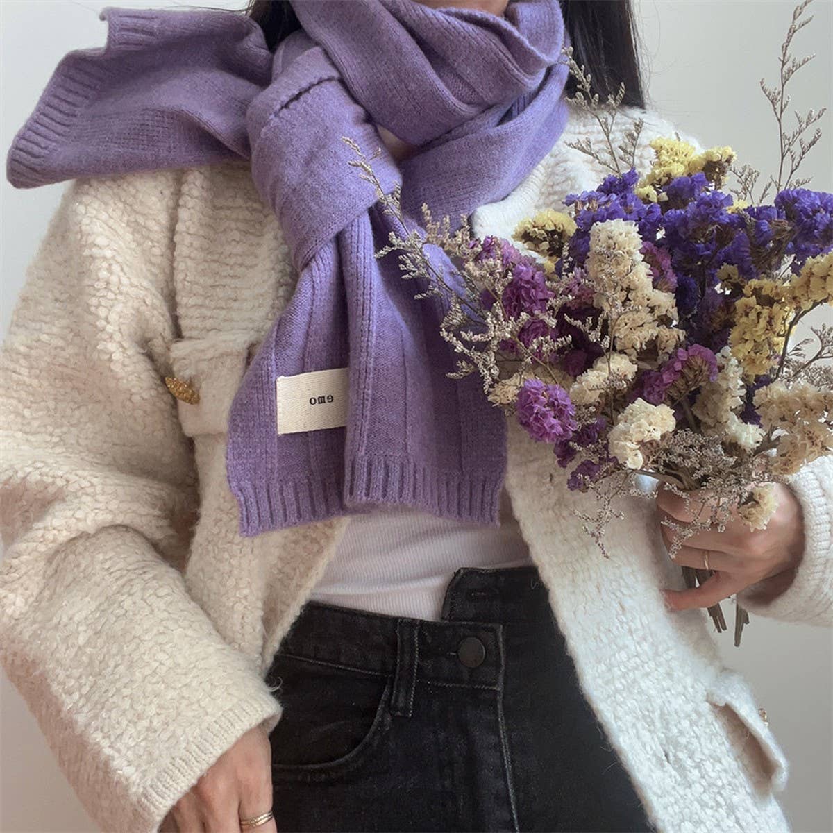 Knit Stripe Scarf - Warm Fall/Winter Unisex Scarf