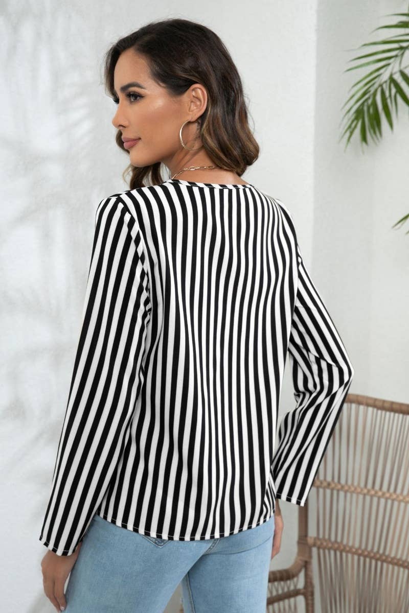 CWTSTL2159_PRINTED STRIPED LONG-SLEEVED SHIRT TOP