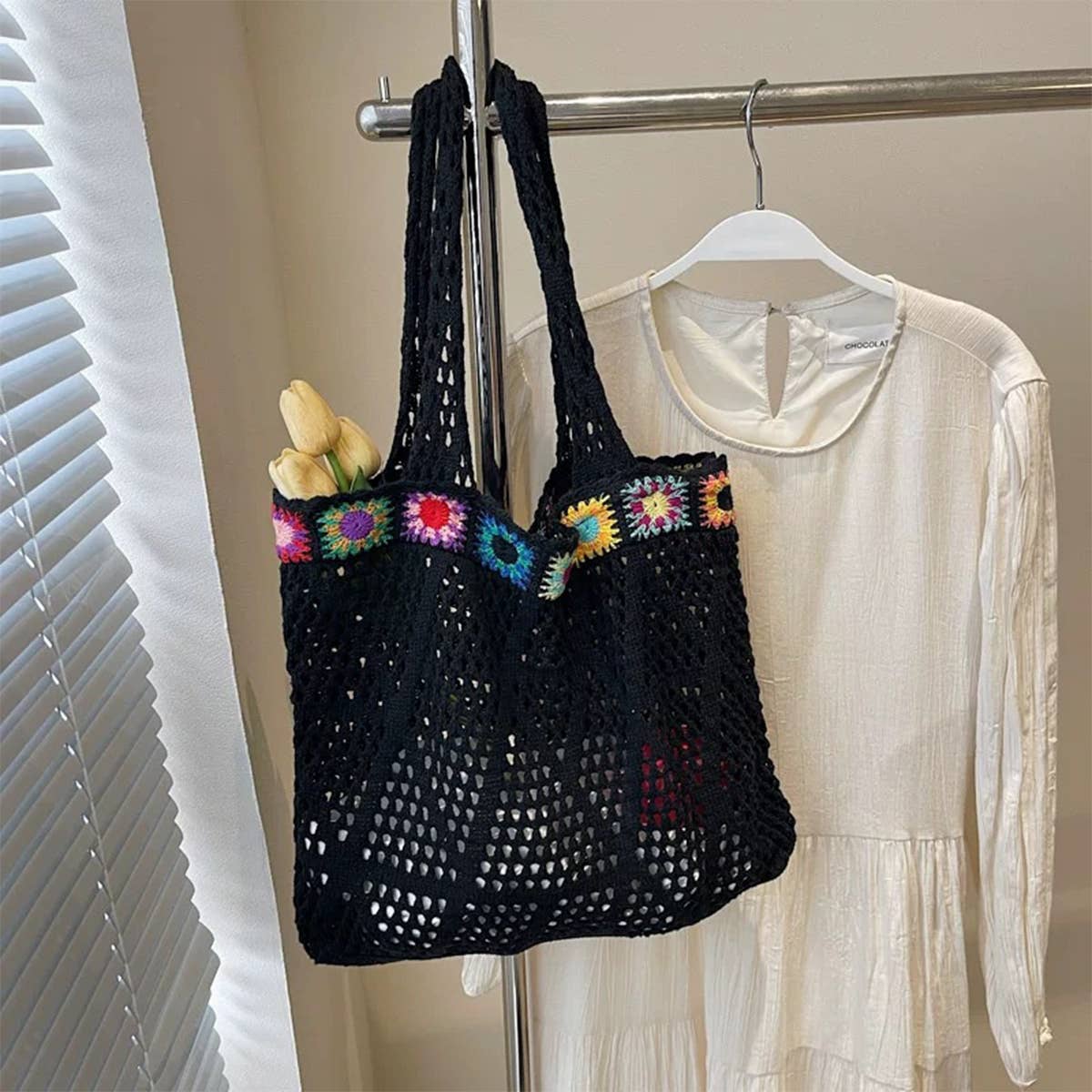 CWAB5057_LARGE CAPACITY WOVEN SHOULDER UNDERARM BAG