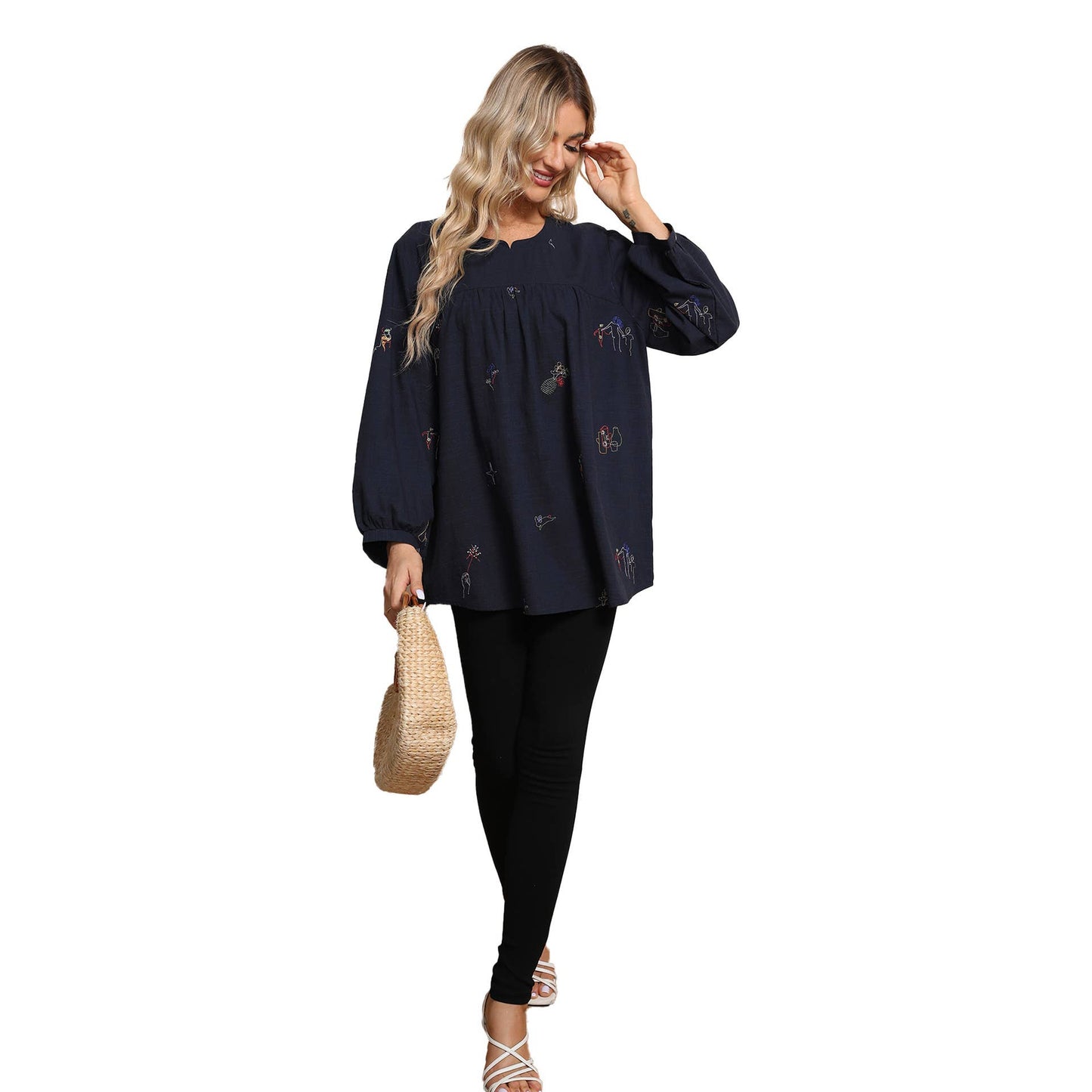 Doll hubble-bubble sleeve blouse