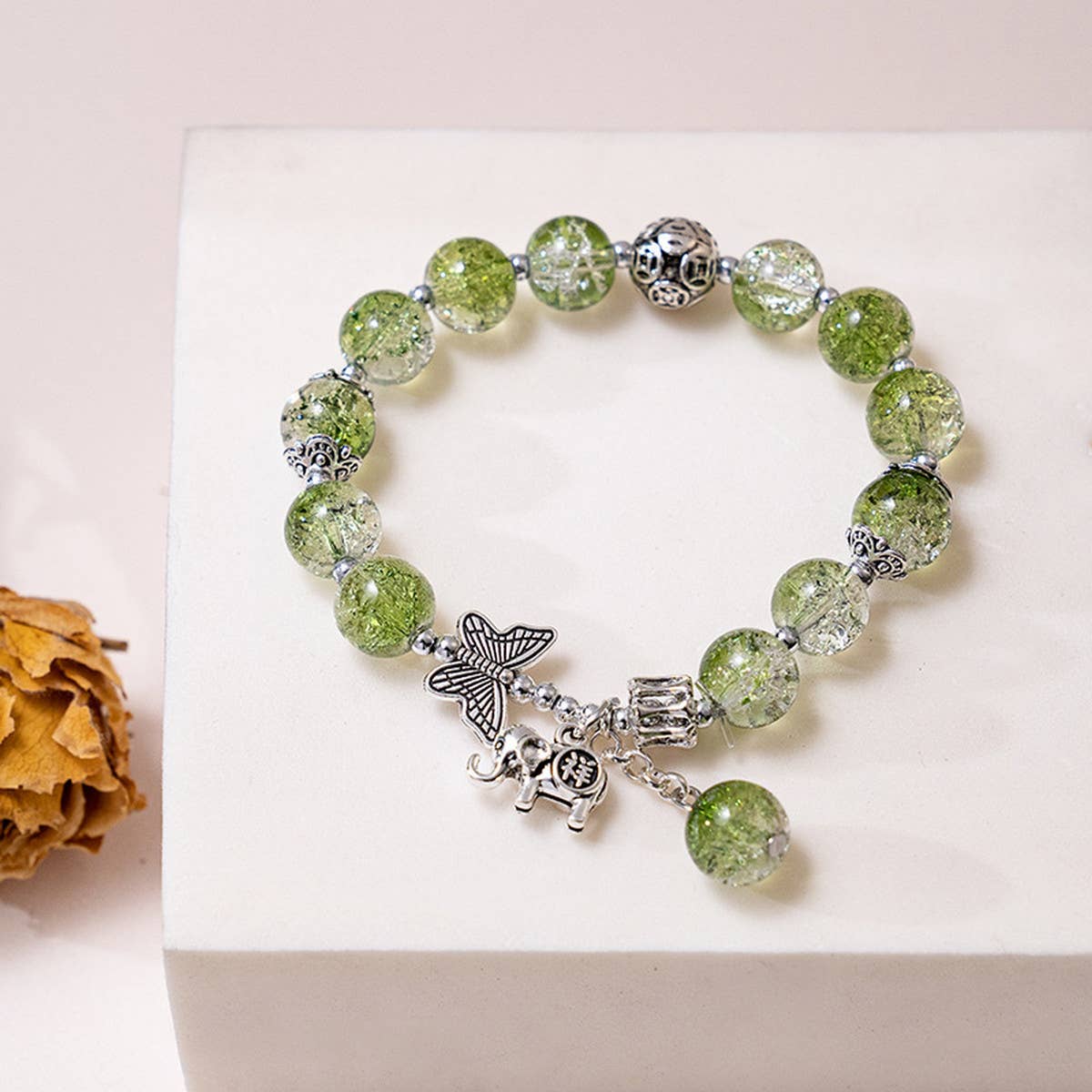 GRADIENT BUTTERFLY EXPLOSIVE CRYSTAL BRACELET