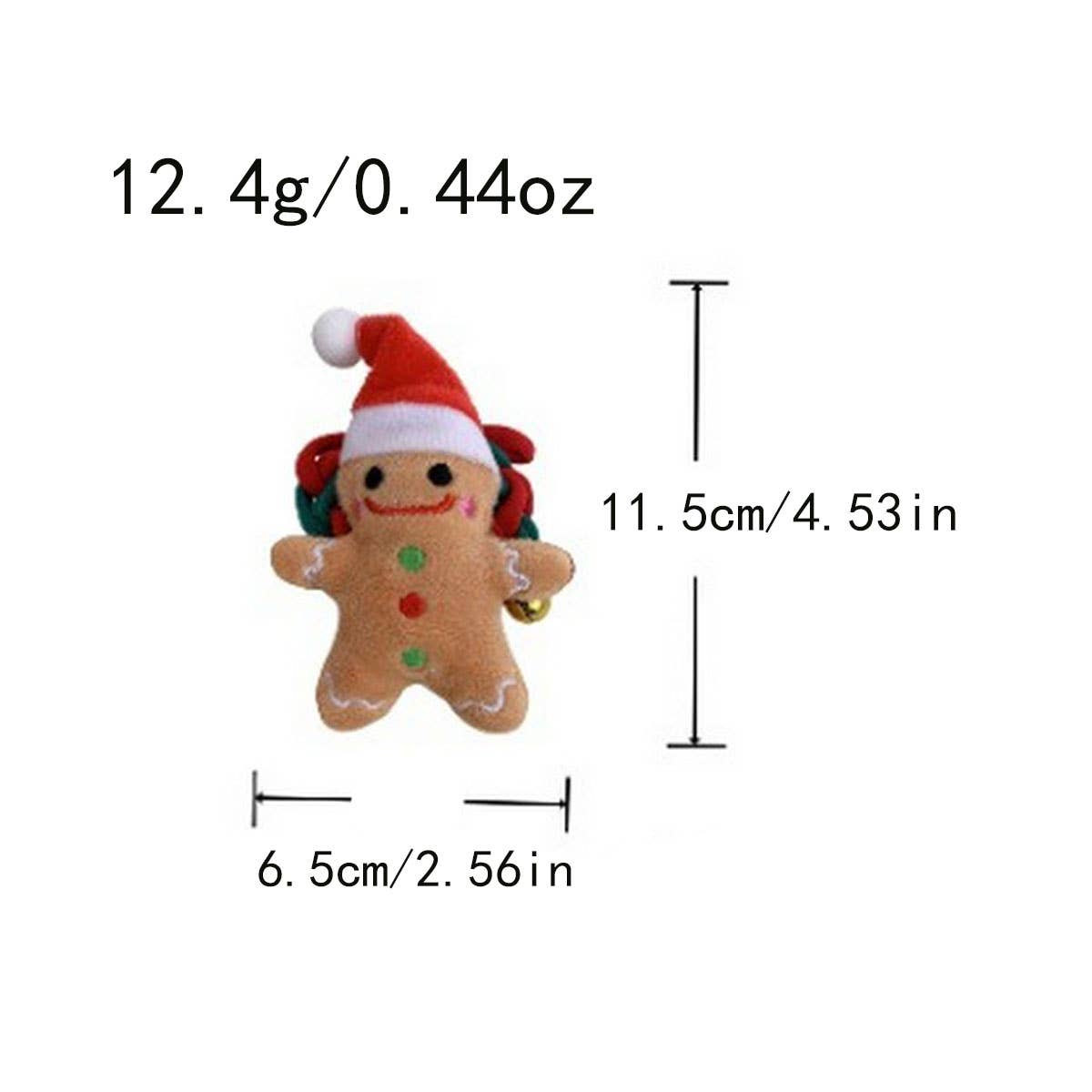 CWAHA07723_CHRISTMAS GINGERBREAD SANTA REINDEER HAIR TIE