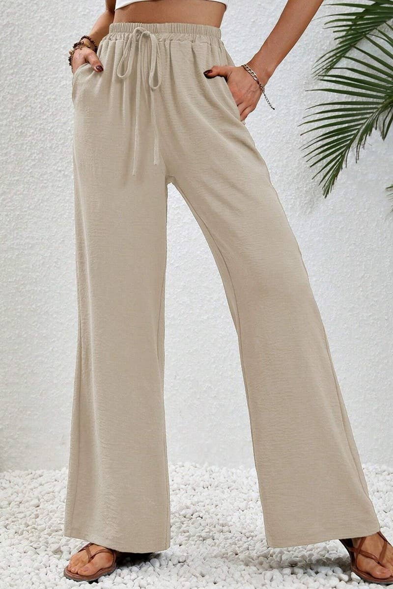 CWBLP1865_SPRING AND SUMMER CASUAL SOLID COLOR MOPPING PANTS