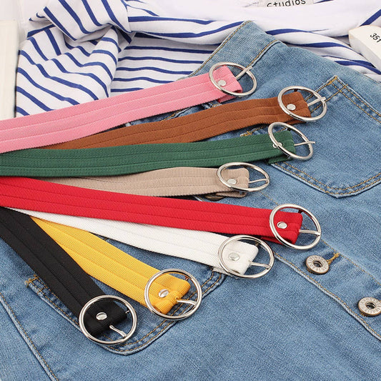 NEW HOLLOW ROUND BUCKLE PERSONALIZED BELT_CWABE0608