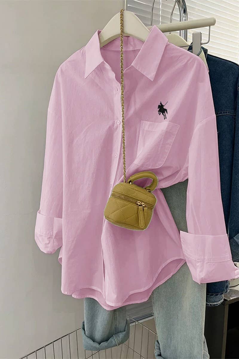 CWTSTL01011_LOOSE-FITTING LONG-SLEEVED BUTTON-DOWN SHIRT