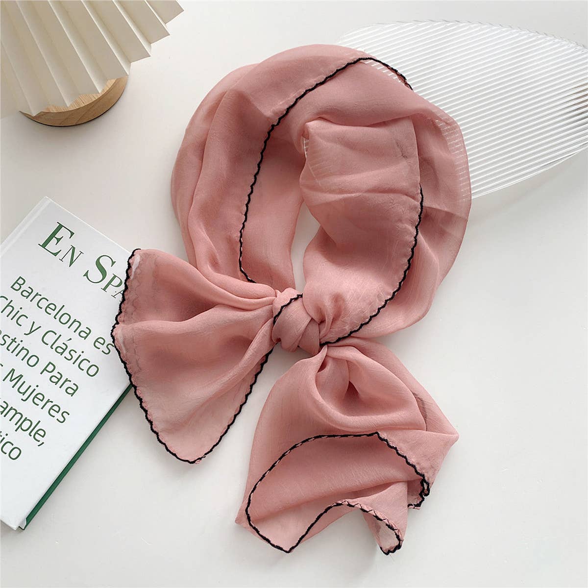 CWASC2386_LONG SOLID COLOR THIN SMALL SCARF
