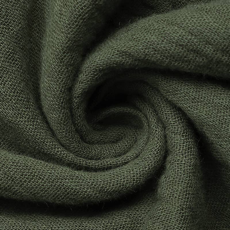 BUTTON-DOWN V-NECK SOLID COLOR PULLOVER SHIRT