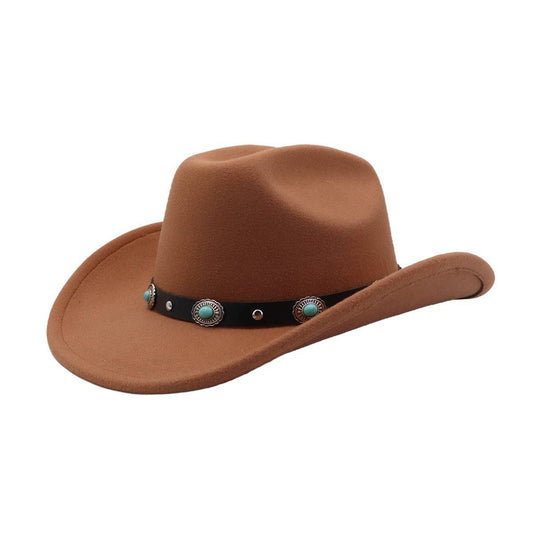 Couple¡¯s Polyester Cowboy Jazz Hat Ethnic Style_CWAH04384