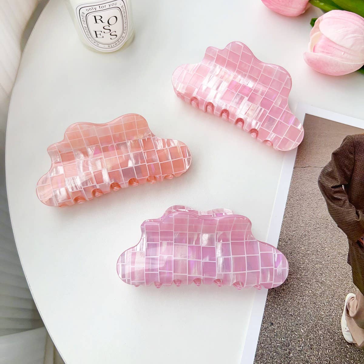 Colorful PVC Cloud Hair Claw ? Chic & Versatile