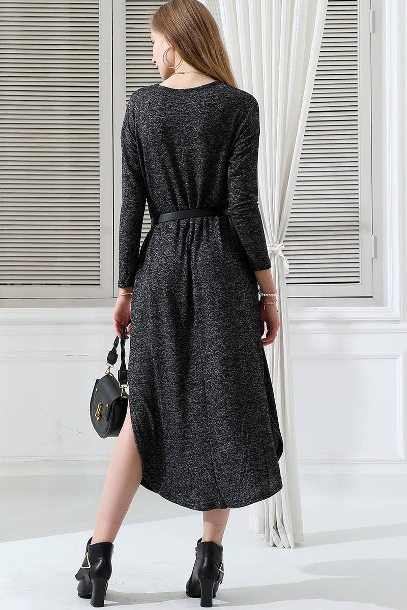 CWDMD823-P_SOFT AND WARM R NECK SWEATER KNIT TUNIC DRESS