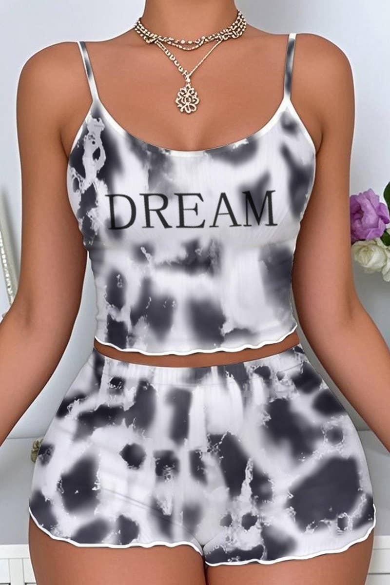 CWSPJ00475_TANK TOP AND SHORTS PAJAMA LOUNGEWEAR SET