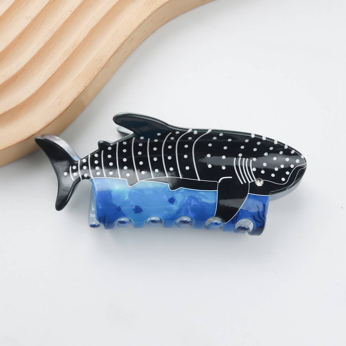 CWAHA1312_PERSONALITY BLUE WHALE SERIES HAIR CLAW CLIP