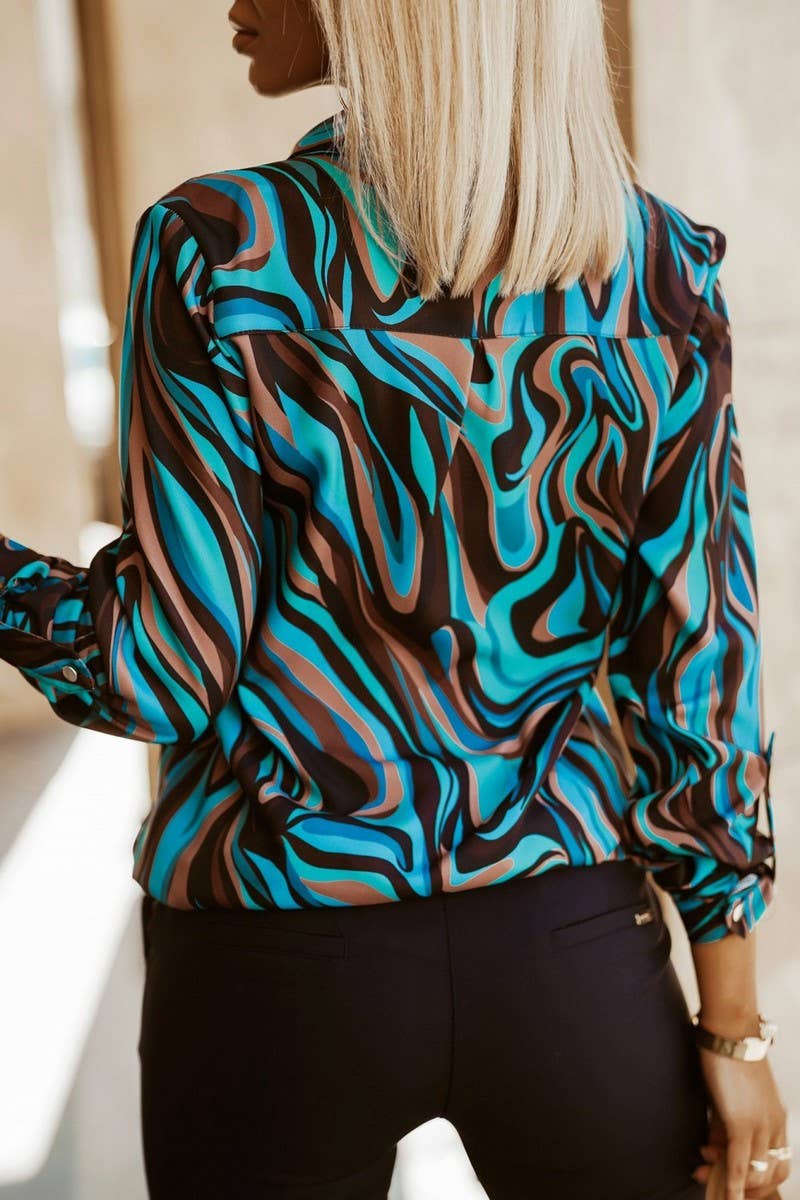 CWTSTL1774_DIGITAL PRINT SINGLE BREASTED CARDIGAN SHIRT