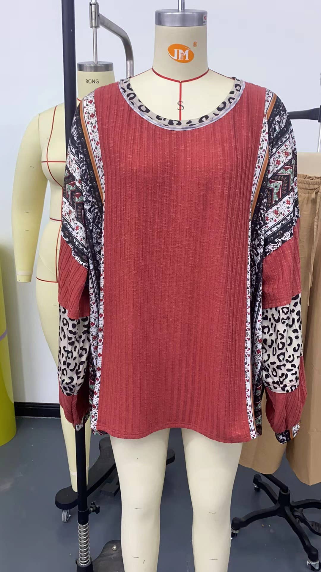 Clashing striped round-up sweatshirt