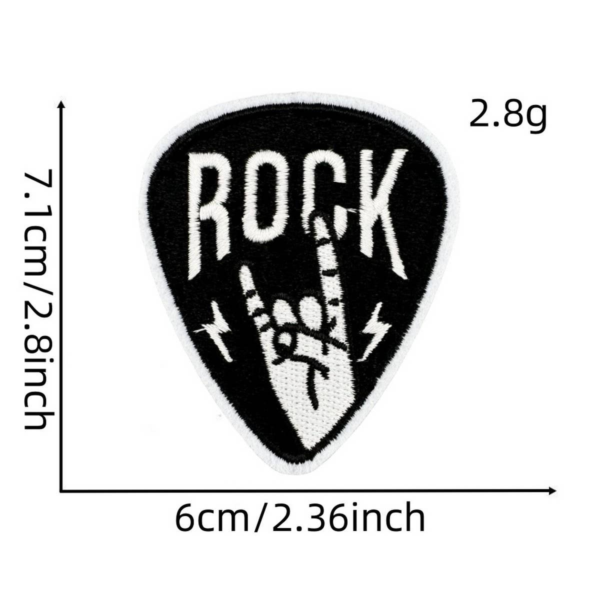 CARTOON BLACK MUSIC SKULL SERIES CLOTH STICKER_CWMM4050