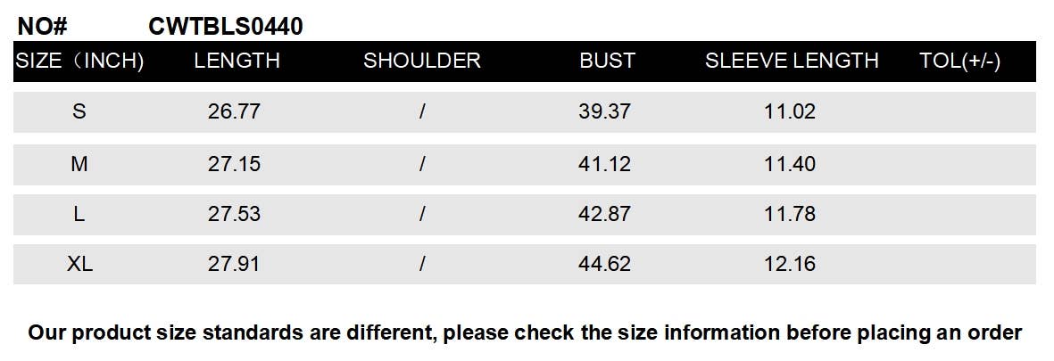 CWTBLS0440_V-Neck Short Sleeve Blouse